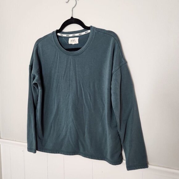 MADEWELL Teal Super Brushed Easy Going Sweatshirt - Picture 1 of 5